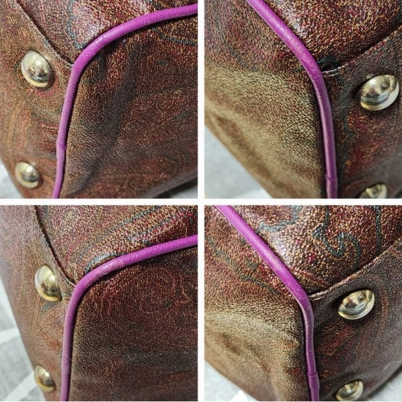 ETRO Vintage Boston Bag! Purple Trim💜 - Picture 9 of 9